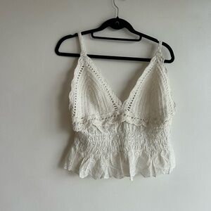 Rebellion Ivory Crochet Knitwear